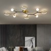 Люстра 6281/4+4 — LED G9, чорна з золотом, сучасний стиль