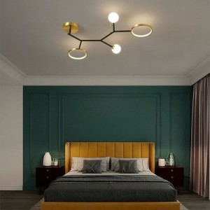 Люстра 6281/2+2 — LED G9, чорна з золотом, сучасний стиль Люстра 6281/2+2 — LED G9, чорна з золотом, сучасний стиль