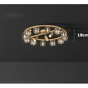 Люстра 8800/12+3 AB — антична бронза, кришталь, G9