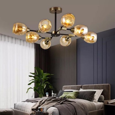 Люстра молекула 9652/8 WH+AM